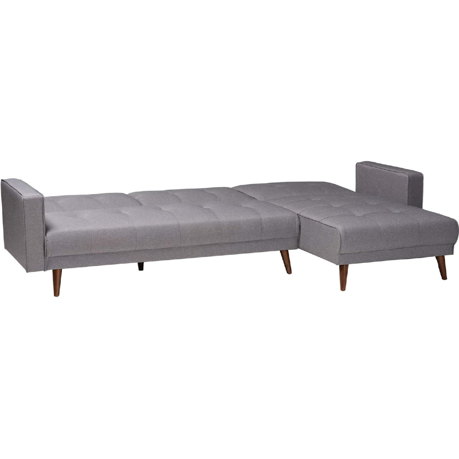 Baxton Claire Slate Grey RFC Claire Convertible Sleeper Sectional