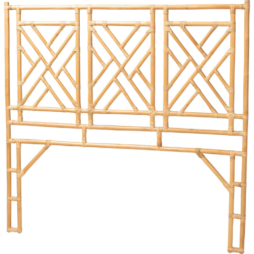 Karavo Queen Standalone Headboard in Natural Finish Rattan