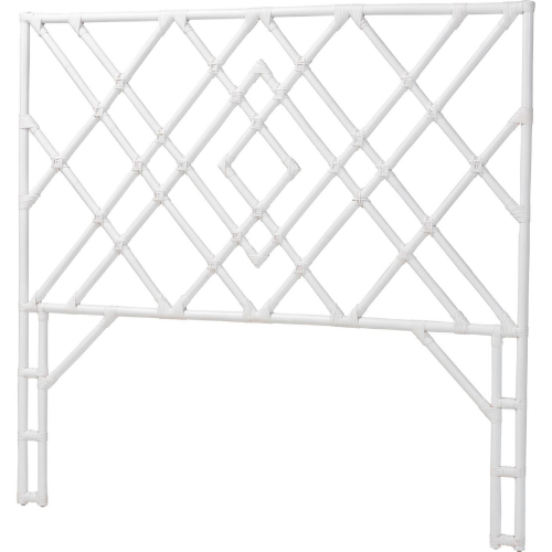 Lavali Queen Standalone Headboard in White Rattan