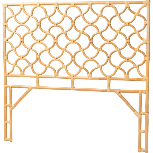 Kalcya Queen Standalone Headboard in Light Honey Natural Rattan