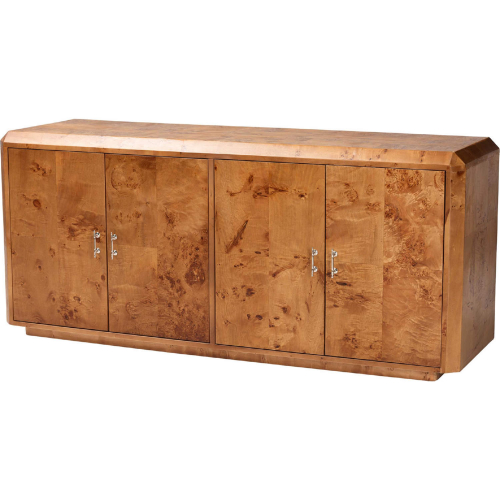 Valora 4 Door Sideboard Buffet in Natural Mappa Real Burl Wood