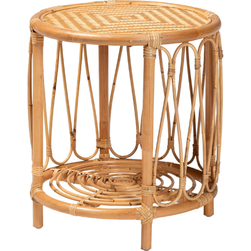 Berilo End Table in Light Honey Rattan