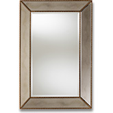 Neva Rectangular Wall Mirror in Antique Gold Finish