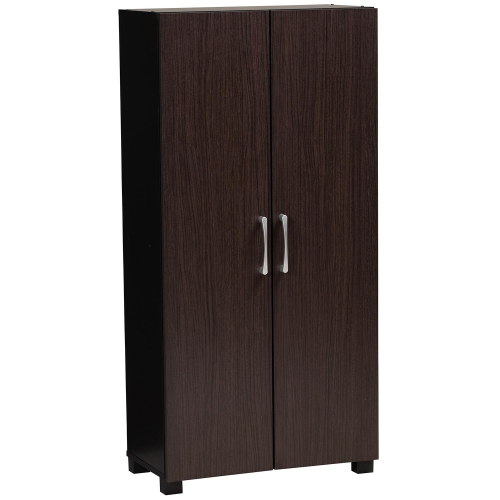 Marine Shoe Storage Cabinet in Wenge & Black Finish