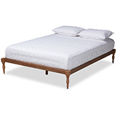 Iseline Full Platform Bed in Ash Walnut Finish Wood