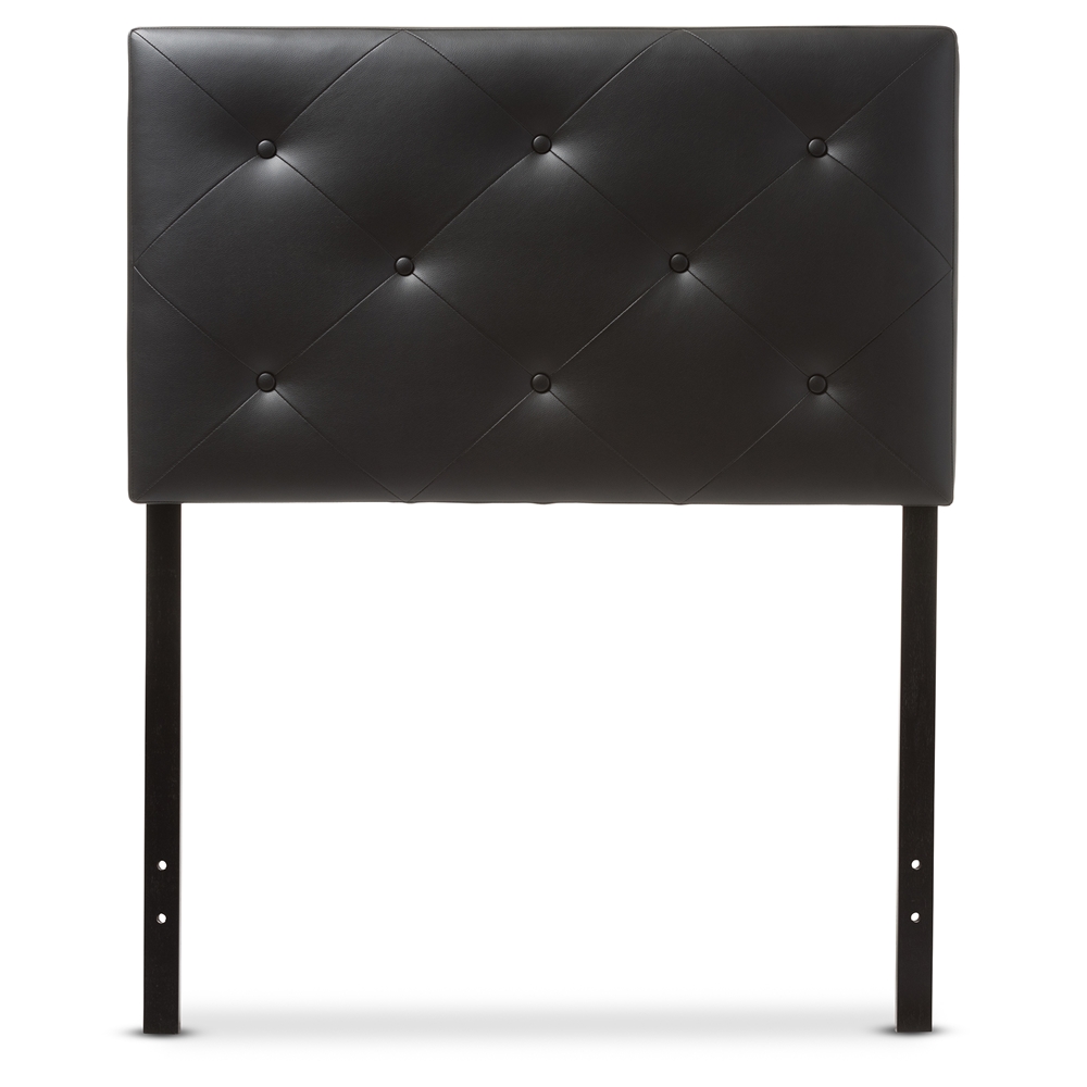 Baxton BBT6431 Black HB Queen Baltimore Queen Headboard in Tufted