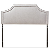 Avignon Queen Headboard in Gray Beige Fabric