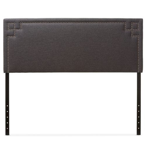 Geneva Queen Headboard in Dark Gray Fabric