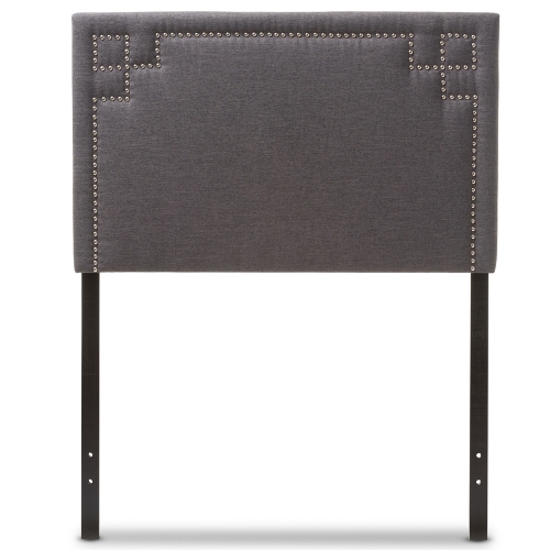 Geneva Twin Headboard in Dark Gray Fabric