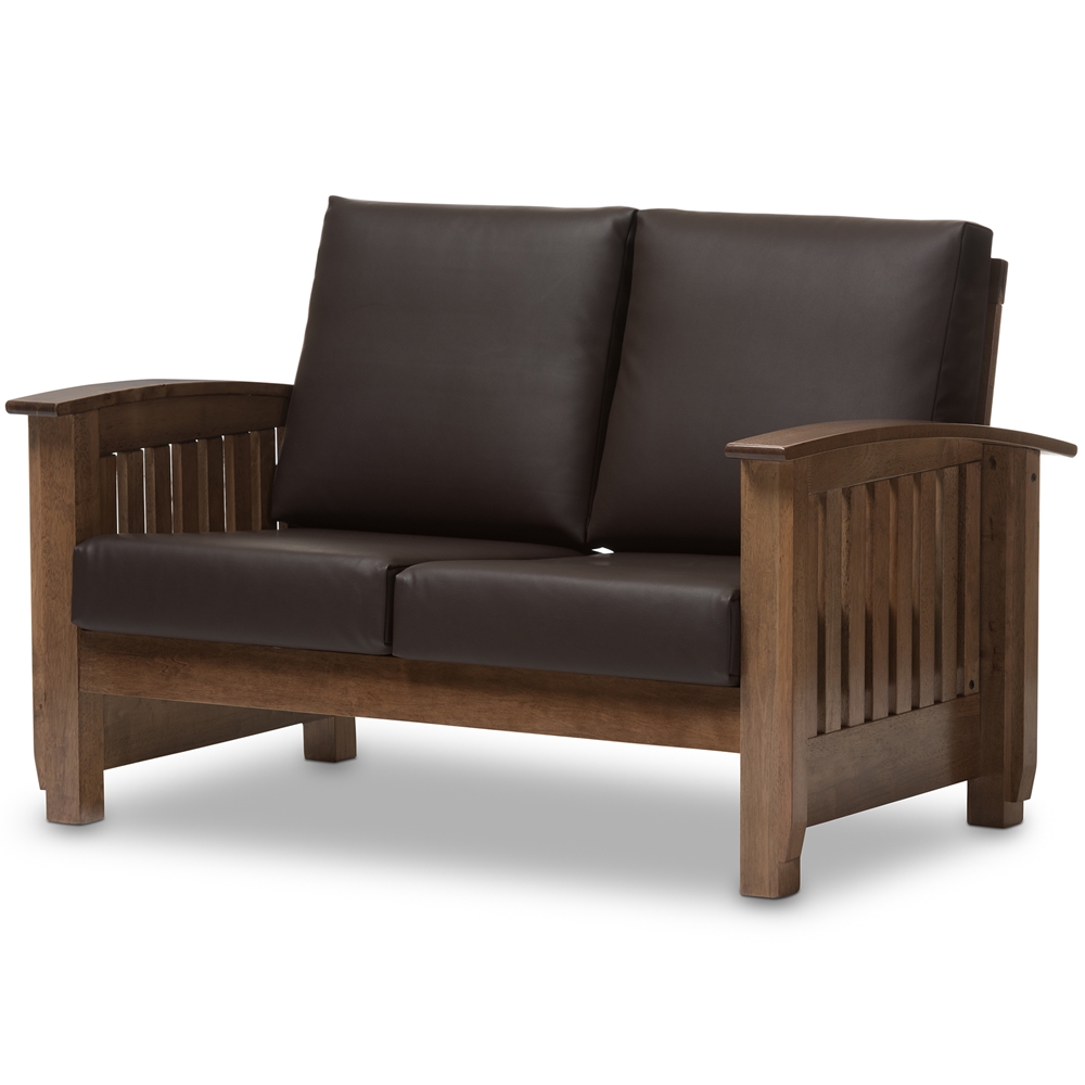 Baxton SW3513 Dark Brown Walnut M17 CC Charlotte Accent Lounge