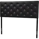 Viviana Full Headboard in Tufted Black Leatherette