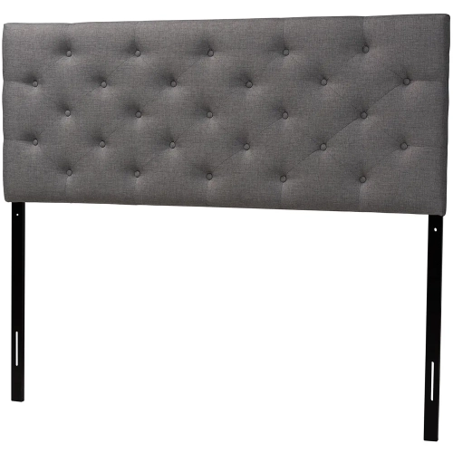 Viviana Full Headboard in Tufted Gray Fabric