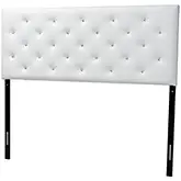 Viviana Full Headboard in Tufted White Leatherette