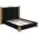 B05 King Platform Bed in Tufted Black Velvet