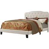 B88 Queen Panel Bed in Tufted Fog Beige Linen