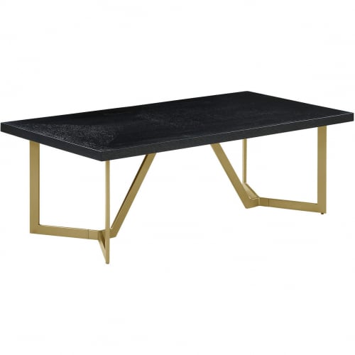 CT280 Coffee Table in Black Wood & Gold Finish