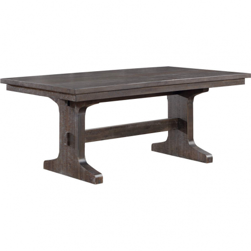 D162 72" Dining Table in Rustic Brown Wood