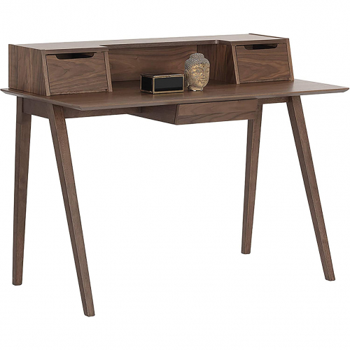 Baylee Desk in Weathered Distressed Walnut Finish Wood