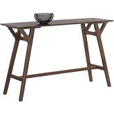 Haisley 59" Counter Dining Table in Walnut Finish Wood