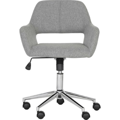 Alassio Office Chair in Light Grey Fabric & Chrome