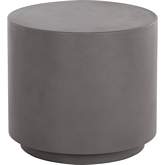 Blaine Outdoor End Table in Dark Grey Concrete