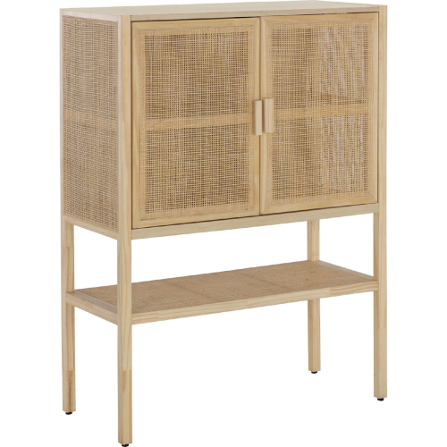 Kezia Sideboard in Natural Finish Wood & Rattan