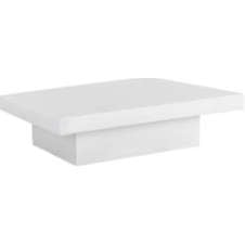 Reed Outdoor Coffee Table in White Concrete