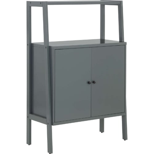 Novak Wine Cabinet in Grey Green Finish Wood