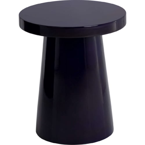 Porcini 20.25"H Outdoor End Table in Navy Blue Ceramic Finish Concrete