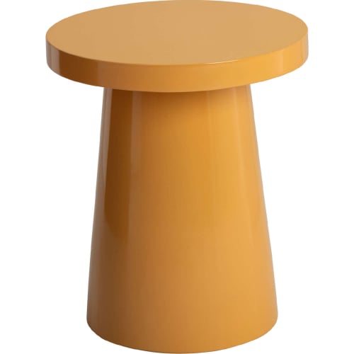 Porcini 20.25"H Outdoor End Table in Caramel Ceramic Finish Concrete