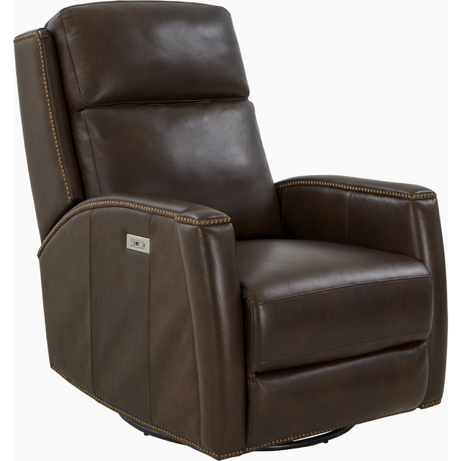 barcalounger leather power swivel recliner