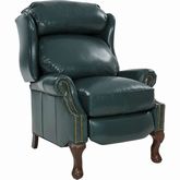 Danbury Vintage Reserve Manual Recliner in Highland Emerald Green Top Grain Leather