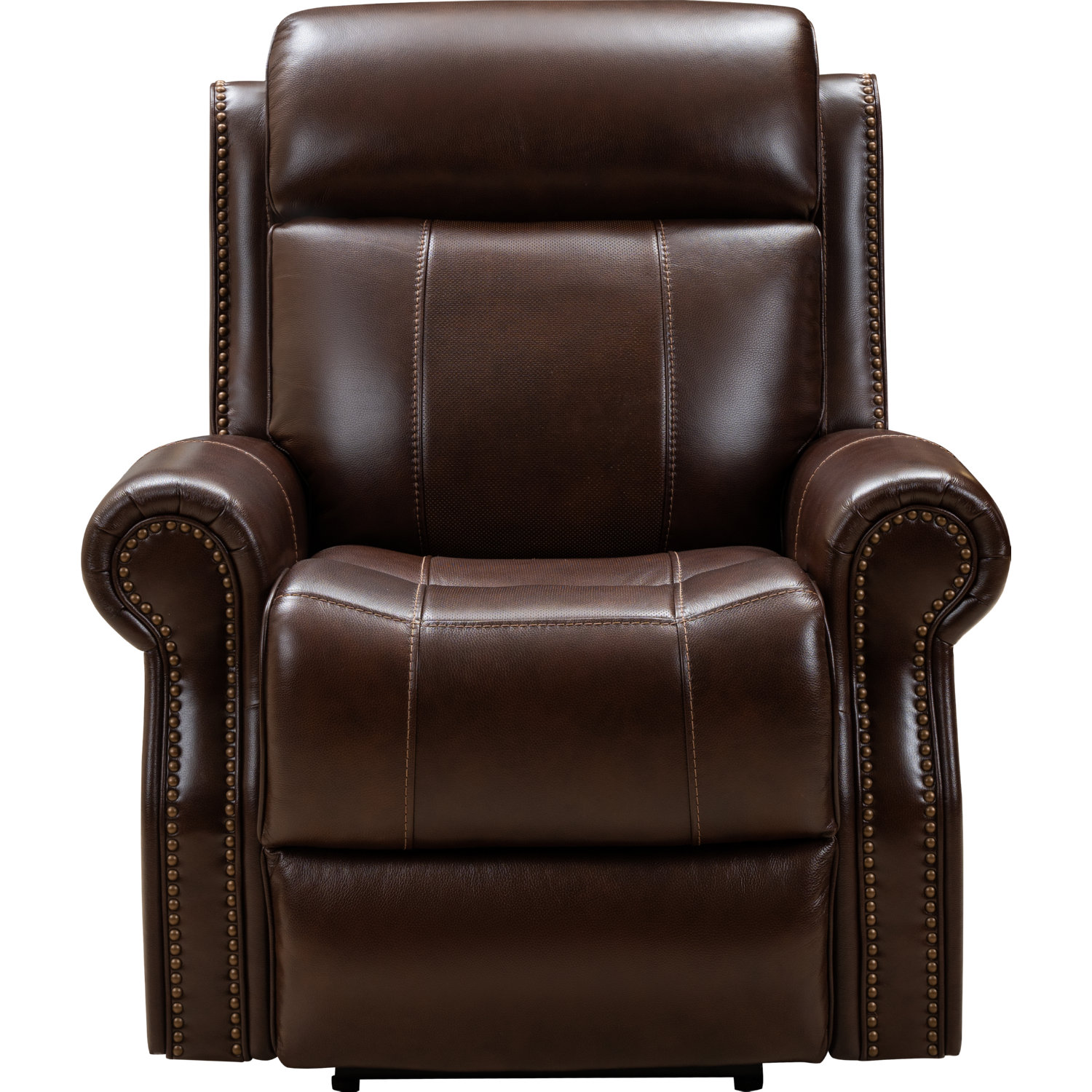 BarcaLounger 9PHHC-3717-3736-87 Demara Power Recliner w/ Power Head Rest,  Heating & Cooling in Rustic Brown Top Grain Leather