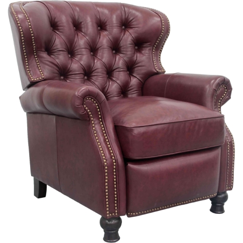 Presidential Manual Recliner in Shoreham Wine Leather