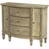 Sheffield 3 Drawer 2 Drawer Accent Cabinet in Antique Beige Finish