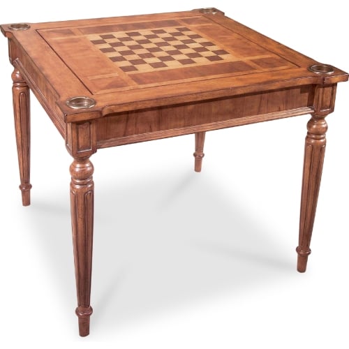 Vincent Antique Cherry Multi Game Card Table