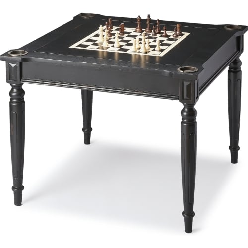 Vincent Black Licorice Multi Game Card Table