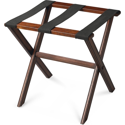 Anthony Luggage Rack Cherry Brown Wood & Fabric