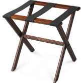 Anthony Luggage Rack Cherry Brown Wood & Fabric