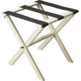 Anthony Luggage Rack in Cottage White Wood & Fabric