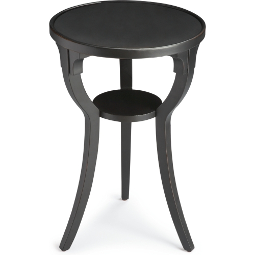 Dalton Black Licorice Round Accent Table