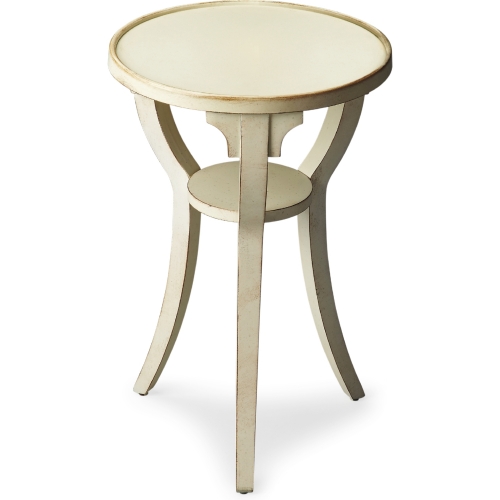 Dalton Cottage White Round Accent Table