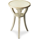 Dalton Cottage White Round Accent Table