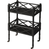 Foster 2 Tier Bar Cart in Black Licorice Finish