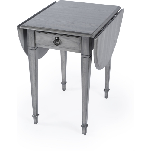 Glenview Drop Leaf Side Table in Gray Wood