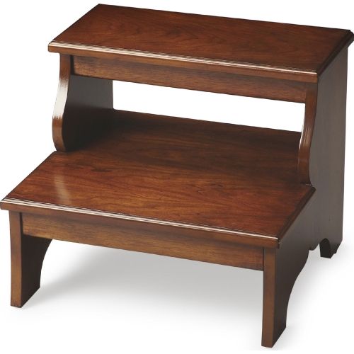 Melrose Step Stool in Chestnut Burl Finish Wood