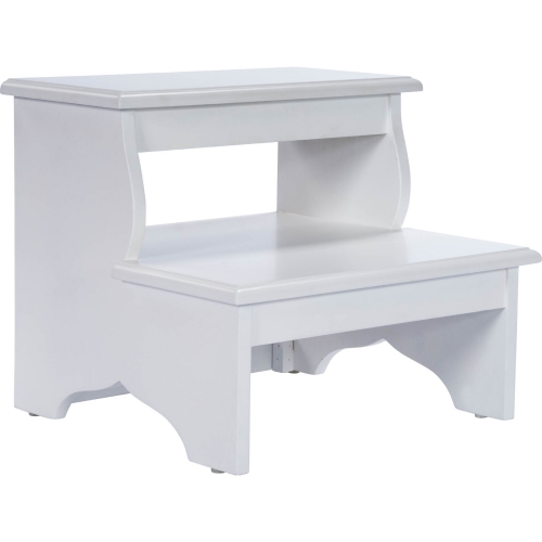 Melrose Step Stool in Cottage White Finish Wood