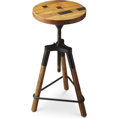 Hinton Revolving Bar Stool in Reclaimed Wood