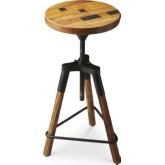 Hinton Revolving Bar Stool in Reclaimed Wood