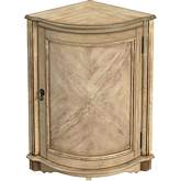 Durham Corner Cabinet in Beige Finish Wood